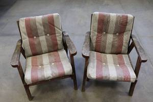(2) Wood Lawn Chairs
