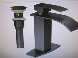 lot 10 image: Hoimpro Black Waterfall Bathroom Fa...