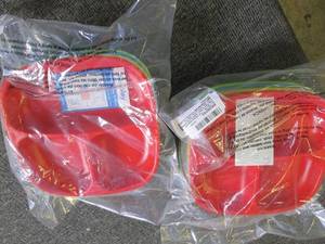 lot 12 image: 2 sets of 4 7.37 inch divided plate...
