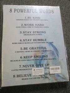 lot 26 image: 2 powerful words canvas wall hangin...