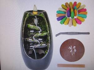 lot 77 image: Ceramic Backflow Incense Holder Set...