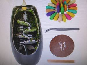 lot 78 image: Ceramic Backflow Incense Holder Set...