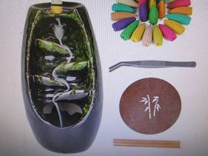 lot 80 image: Ceramic Backflow Incense Holder Set...