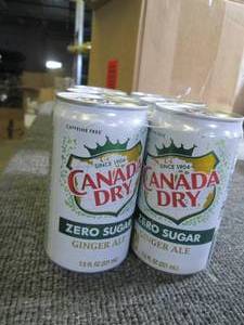 lot 133 image: 4 6 packs of 7.5fl oz cans of cana...
