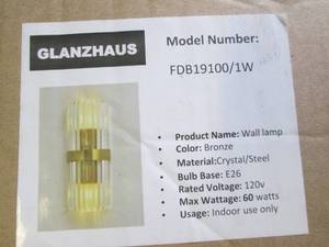 lot 134 image: new wall lamp ...