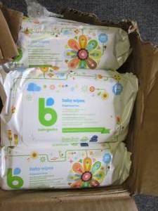 lot 146 image: 1 case of 5 packages of baby wipes ...