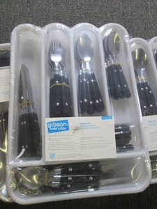 lot 162 image: 5 gibson 58 pc flatware sets ...