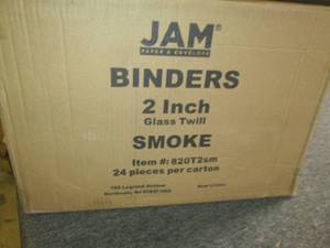 lot 164 image: case of jam binders 2 inch glass tw...
