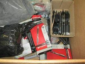 lot 197 image: box of pens and more ...