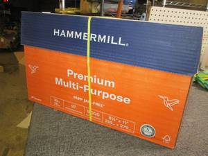lot 205 image: case of 20lbs hammermill 812 inch ...