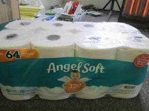 lot 221 image: case of 16 mega rolls of angel soft...