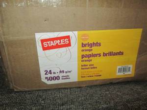 lot 228 image: case of staples 24 lb 5000 sheets o...