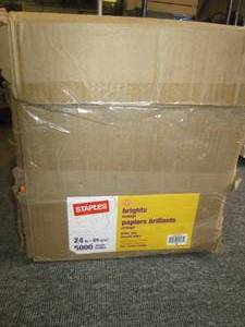 lot 229 image: case of staples 24 lb 5000 sheets o...