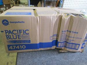 lot 252 image: case of pacific blue 2-ply facial t...