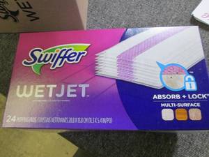 lot 255 image: case of swiffer wet jet mopping hea...
