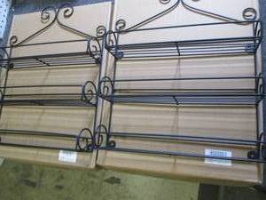 lot 345 image: 2 sets of 2 new 3 shelf metal spice...