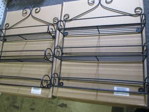 lot 348 image: 2 sets of 2 new 3 shelf metal spice...