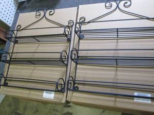 lot 349 image: 2 sets of 2 new 3 shelf metal spice...