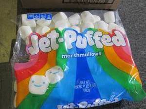 lot 397 image: case of 1024 oz bags of jet puffed...