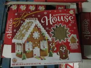lot 432 image: pallet of gingerbread house kits ...