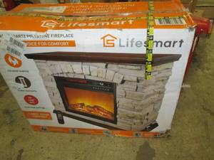 lot 444 image: lifesmart infrared fireplace open b...