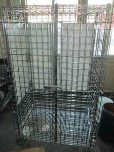 lot 461 image: metal cage on wheels 36x24x67 ...
