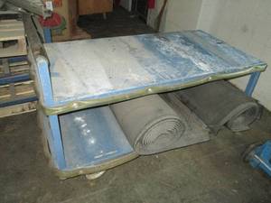lot 464 image: blue cart on wheels mats not inclu...