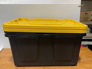 Two 27 Gallon Heavy Duty Totes