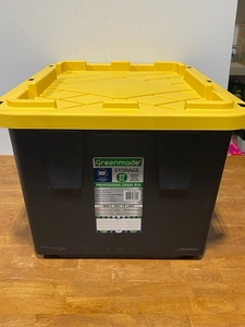 One 27 Gallon Heavy Duty Tote