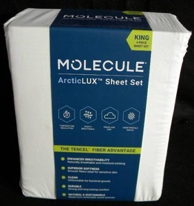 Molecule Artic Lux Cream King Size Sheet Set