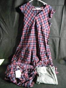Brand New with Tags Womens Maternity Cloths Set of 2 Dresses and 1 Pair of Gray Lounge Pants Size Large