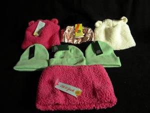 Brand New with Tags Girls Winter Hat Lot Total of 7