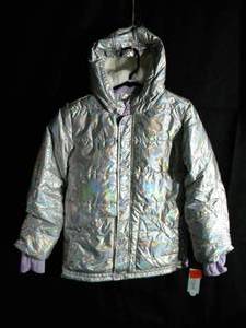 Brand New with Tags Cat & Jack Girls Youth Puffy Hooded Winter Jacket Size 1012