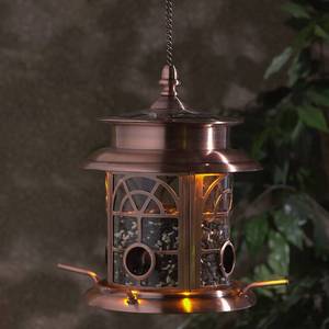 Looks New Couple Small Dents Sun-Ray Arch Inlay Solar Lighted Bird Feeder