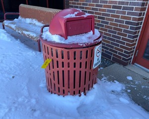 lot 1806 image: Outdoor Metal Trash Can