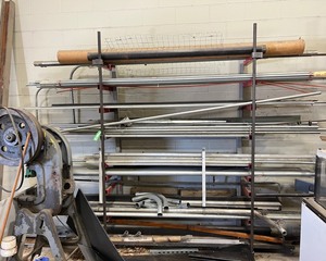 lot 636 image: Metal Storage Rack and Materials