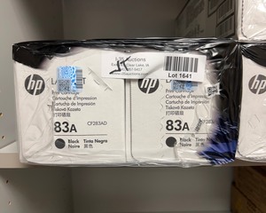 lot 1641 image: Hewlett Packard Toner 83A Black