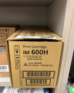 lot 1646 image: Ricoh IM 600H Black Laser Printer Cartridge