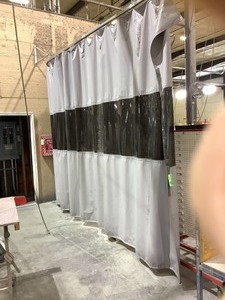 lot 2637 image: Shop Curtain and Rail