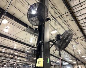 lot 843 image: Post Mounted Fans, Qty 12