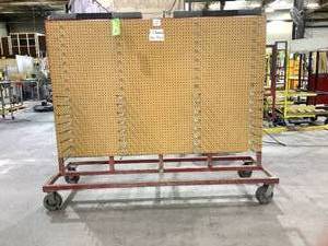 lot 1071 image: Sturdy Pegboard Cart