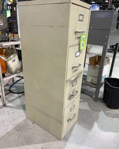 lot 1450 image: Four Drawer Storage Cabinet