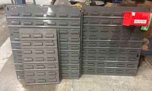 lot 1066 image: Wall Mount Panel Rack for use with Akro bins