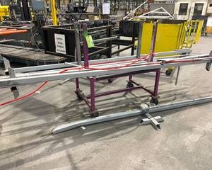 lot 1218 image: Post Stands, Electrical Items on Cart