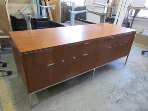 lot 138 image: VINTAGE DUNBAR, TEAK CREDENZA FROM DAYTONS DEPT STORE