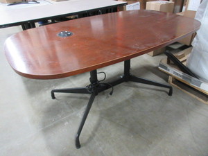 lot 165 image: HERMAN MILLER CONFERENCE TABLE WITH TECH PORT