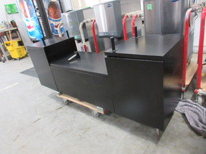 lot 169 image: FURNITURE RESOURCES CREDENZA WITH GLASS TOP