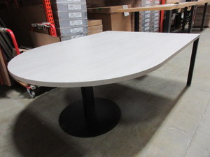 lot 171 image: UNIQUE STEELCASE MEETING TABLE