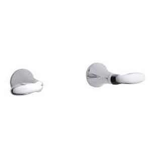 KOHLER Coralais 2-Handle Wall-Mount Tub and Shower Faucet Trim Kit in Polished Chrome with Lever Handles (Valve Not Included)