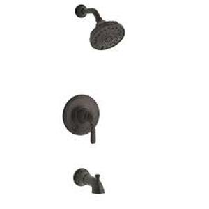 KOHLER Worth 1-Handle 3-Spray Tub and Shower Faucet in Oil-Rubbed Bronze (Valve Included)